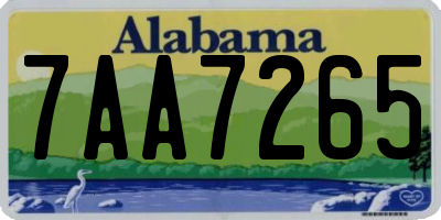 AL license plate 7AA7265