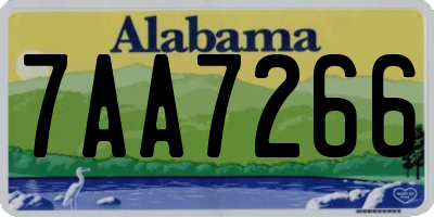 AL license plate 7AA7266