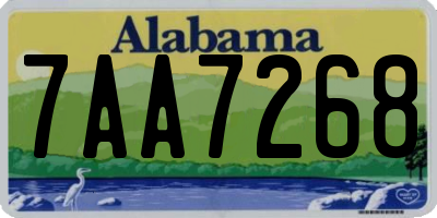 AL license plate 7AA7268