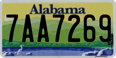 AL license plate 7AA7269