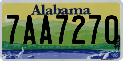 AL license plate 7AA7270