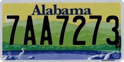 AL license plate 7AA7273