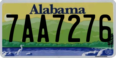 AL license plate 7AA7276