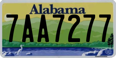 AL license plate 7AA7277