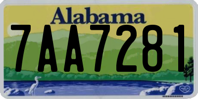 AL license plate 7AA7281