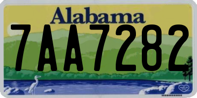 AL license plate 7AA7282