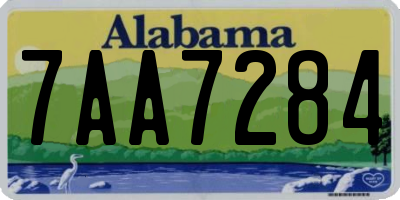 AL license plate 7AA7284