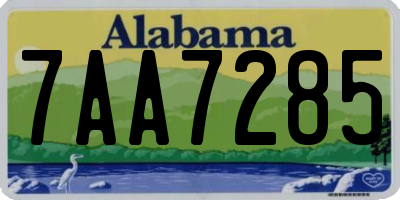 AL license plate 7AA7285