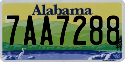AL license plate 7AA7288