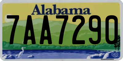 AL license plate 7AA7290