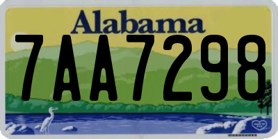 AL license plate 7AA7298