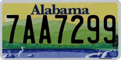 AL license plate 7AA7299