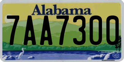 AL license plate 7AA7300