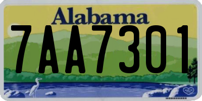 AL license plate 7AA7301