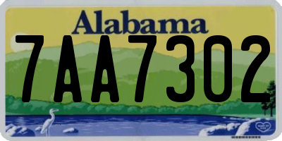 AL license plate 7AA7302