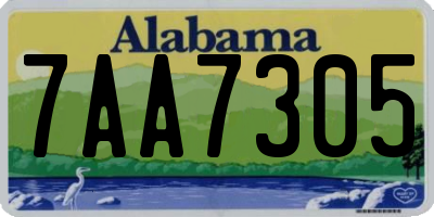 AL license plate 7AA7305
