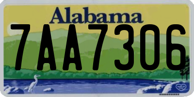 AL license plate 7AA7306