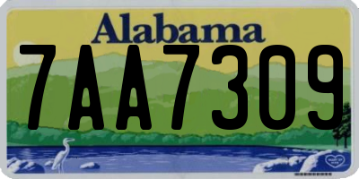 AL license plate 7AA7309