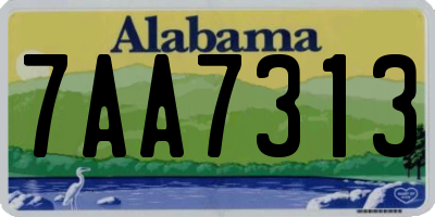 AL license plate 7AA7313