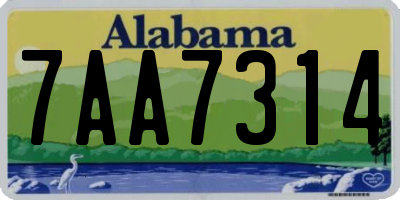 AL license plate 7AA7314