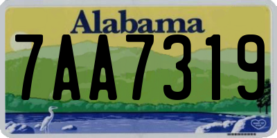 AL license plate 7AA7319