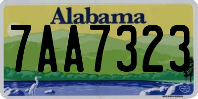 AL license plate 7AA7323