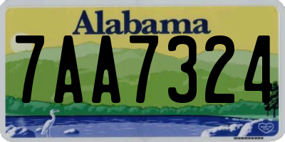 AL license plate 7AA7324
