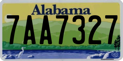 AL license plate 7AA7327