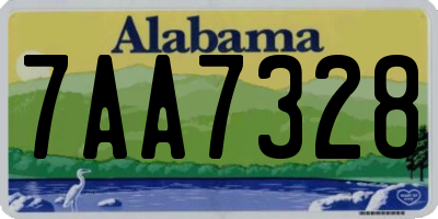 AL license plate 7AA7328