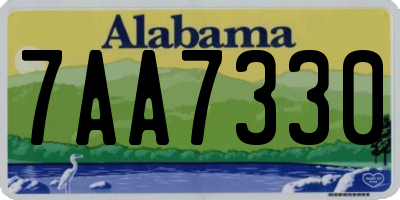 AL license plate 7AA7330