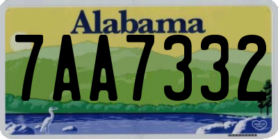 AL license plate 7AA7332