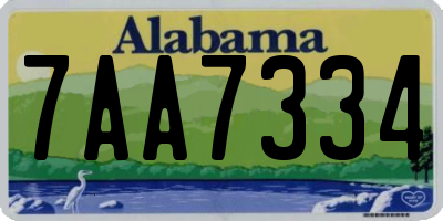 AL license plate 7AA7334