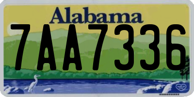 AL license plate 7AA7336