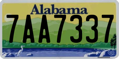 AL license plate 7AA7337