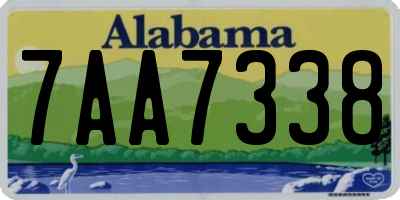AL license plate 7AA7338