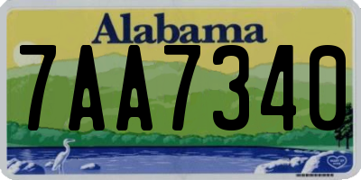 AL license plate 7AA7340
