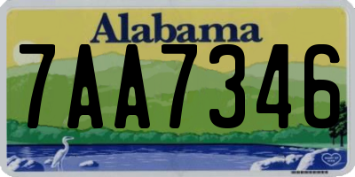 AL license plate 7AA7346