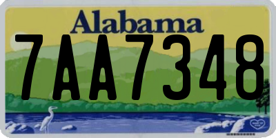 AL license plate 7AA7348