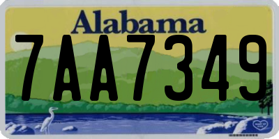 AL license plate 7AA7349