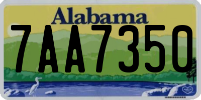 AL license plate 7AA7350
