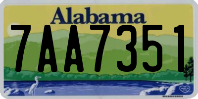 AL license plate 7AA7351