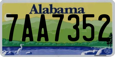 AL license plate 7AA7352