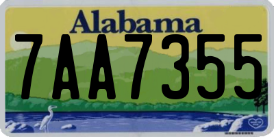 AL license plate 7AA7355