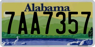 AL license plate 7AA7357