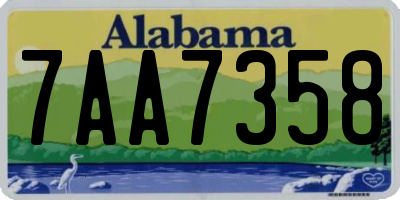 AL license plate 7AA7358