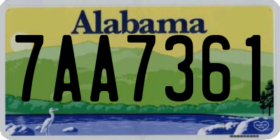 AL license plate 7AA7361