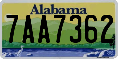AL license plate 7AA7362