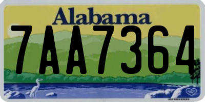 AL license plate 7AA7364