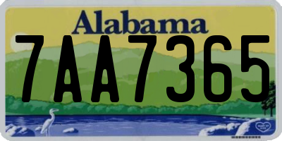 AL license plate 7AA7365