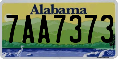 AL license plate 7AA7373